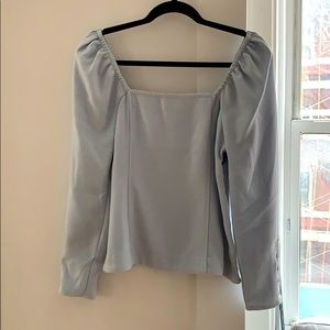 Something Navy x Nordstrom blue square neck top.